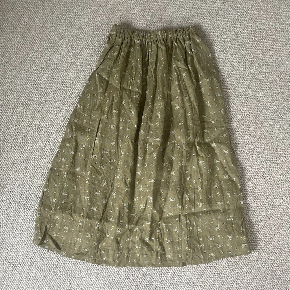 Ichi Antiquities Linen Floral Skirt - Picture 3 of 5